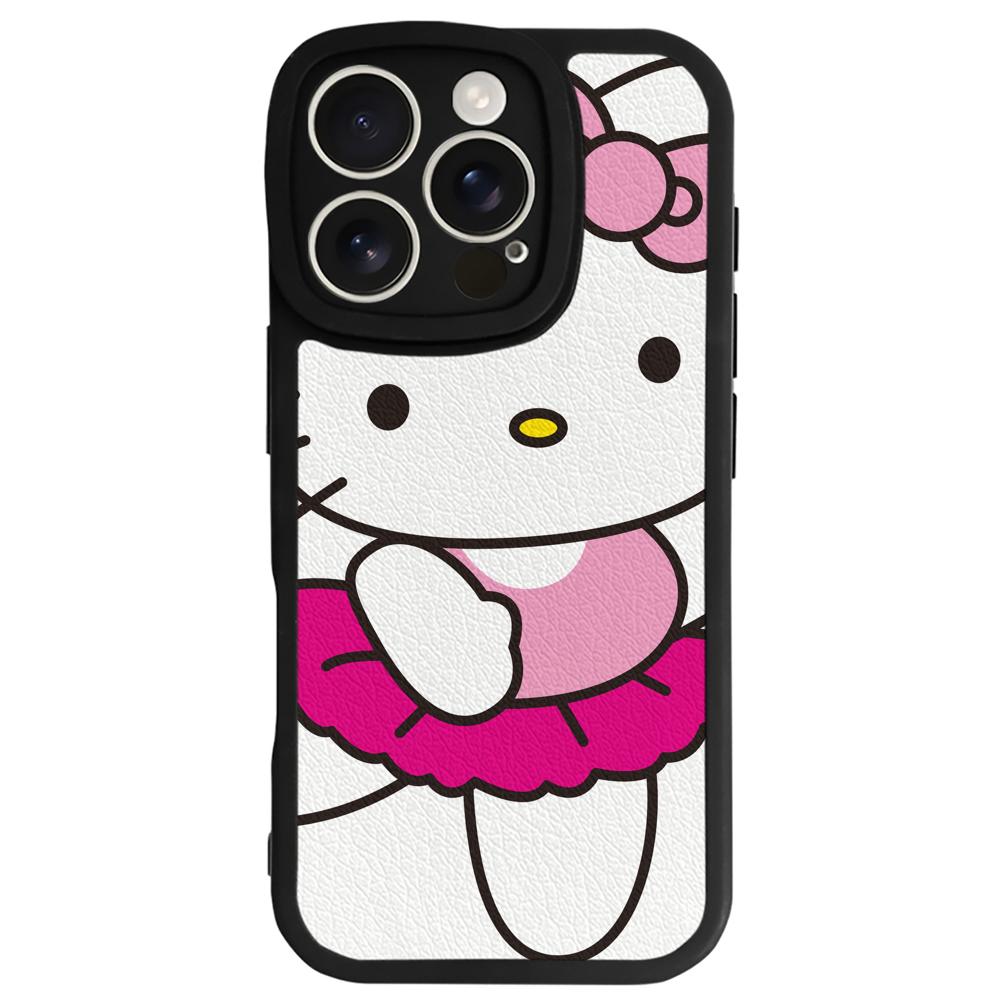 （画像用） Hello Kitty ハローキティ 【iPhone 16シリーズ対応】シリコンスマホケース（レザー調） 材質：シリコン